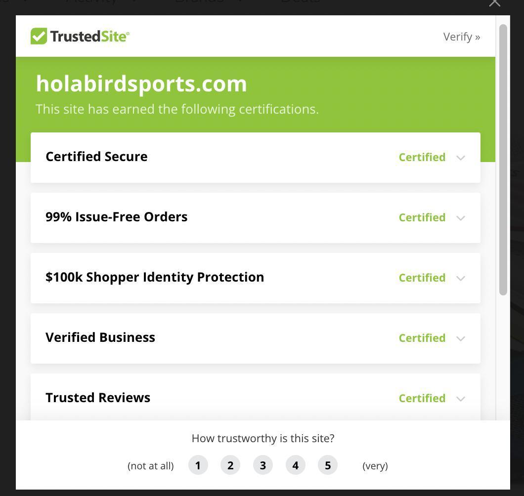 Recognised trust badge example