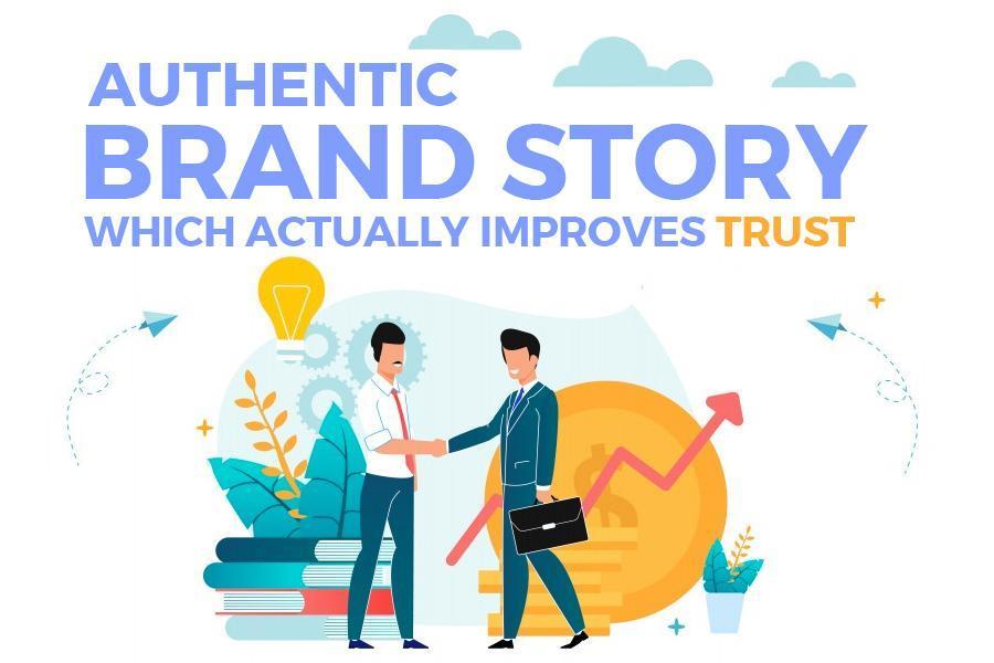 Illustration representing an authentic brand story